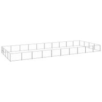 Kojec dla psa, srebrny, 40 m², stalowy
