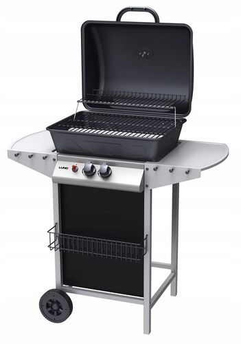 GRILL GAZOWY OGRODOWY BAVEN 2 PALNIKI, 5,5KW Z POKRYWĄ Z TERMOMETREM LUND na Arena.pl