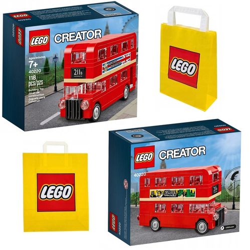 Zestaw Prezent Klocki LEGO Creator 40220 Autobus Piętrowy Londyn 7+ Torba na Arena.pl