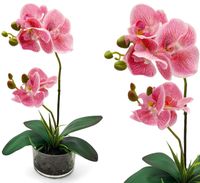 SZTUCZNY STORCZYK W DONICZCE SILIKONOWY RÓŻOWY ORCHIDEA ROŚLINA