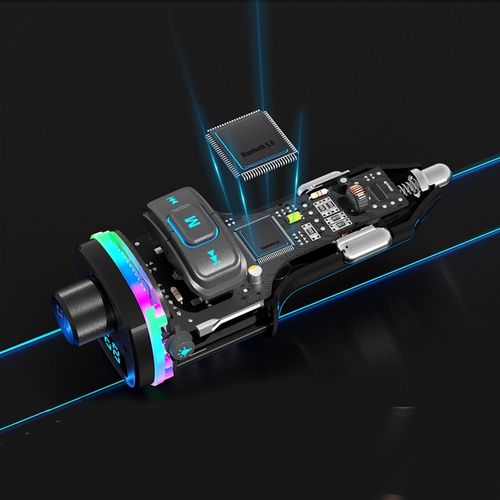 Transmiter bluetooth FM samochodowy SZYBKA ładowarka PD 23W QC3.0 USB-C LED na Arena.pl