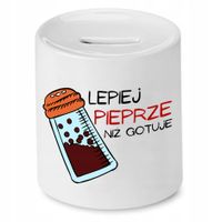 Skarbonka Dla Kucharza Lepiej Pieprze Prezent Z Nadrukiem Ze Zdjęciem