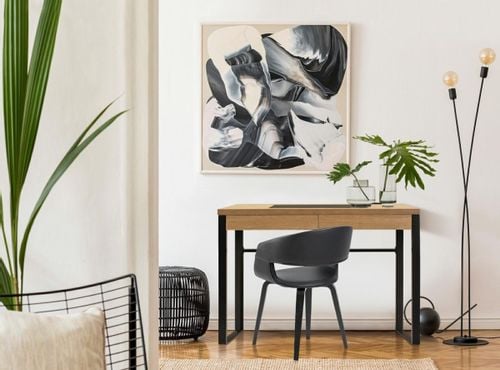 Biurko Dolem Industrial czarna podstawa na Arena.pl