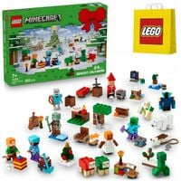 KLOCKI LEGO MINECRAFT 21280 KALENDARZ ADWENTOWY 2025 NOWY NA PREZENT +TORBA