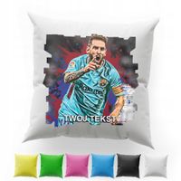 POSZEWKA Z NADRUKIEM BAWEŁNIANA 40x40CM - LIONEL MESSI PIŁKA NOŻNA SPORT