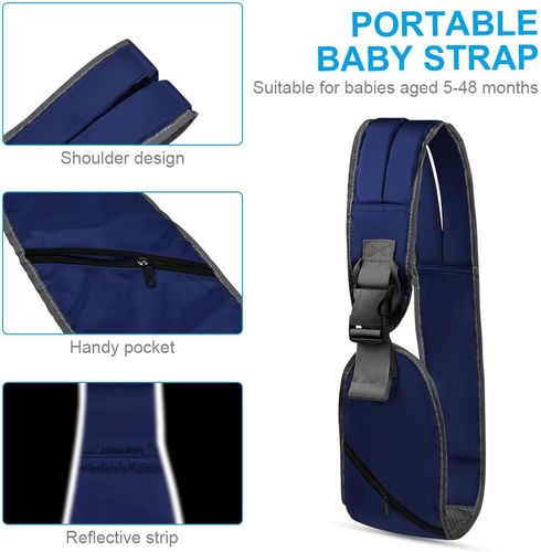 Nosidełko dla Niemowląt Ergonomiczne Granatowe 6 do 36 Miesięcy Regulowane na Arena.pl