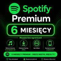 SPOTIFY PREMIUM | 6 MIESIĄCE | 180 DNI | INDYWIDUALNE KONTO PREMIUM
