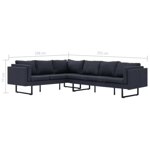 Sofa Narożna, Ciemoszara, Materiałowa na Arena.pl