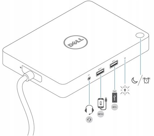 Uniwersalna Stacja Dokująca USB-C Dell Business Dock HDMI mDP 4K LAN 5xUSB na Arena.pl