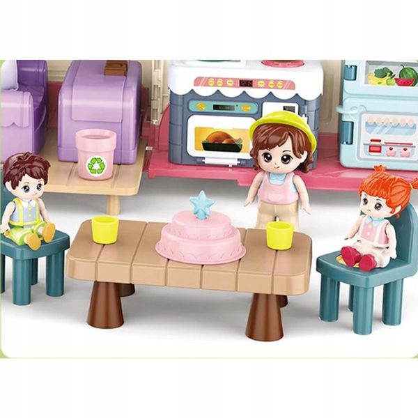 SAMOCHÓD TURYSTYCZNY KAMPER ZESTAW KEMPINGOWY FIGURKI DOMEK PIKNIK MELODIE zdjęcie 7