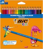 BIC KIDS TROPICOLORS KREDKI OŁÓWKOWE WYTRZYMAŁE DLA DZIECI BEZPIECZNE x24