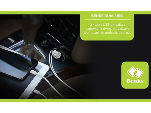Ładowarka samochodowa DUAL-USB silver na Arena.pl