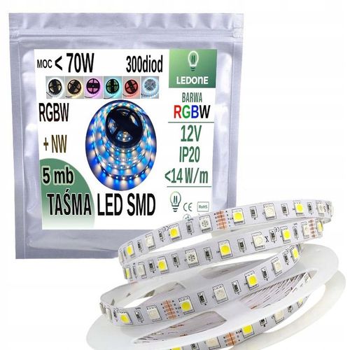 Taśma LED 5050 300 LED IP20 5m - RGBW + NEUTRALNA na Arena.pl