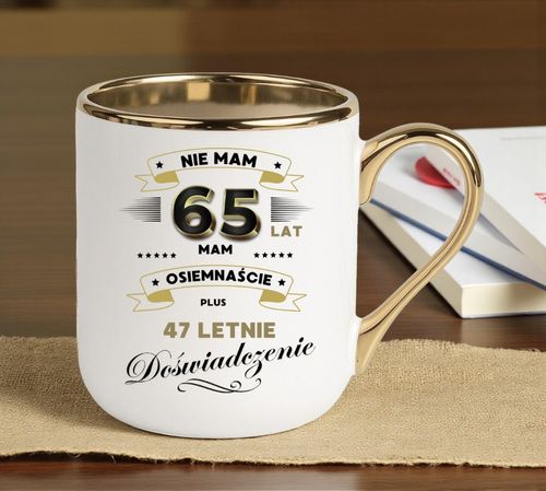 Kubek PREMIUM prezent na URODZINY 65 LAT oryginalny upominek z dedykacją na Arena.pl