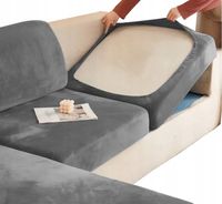 POKROWIEC NA KANAPĘ NAROŻNIK LEŻANKĘ siedzisko elastyczny welur 60-95