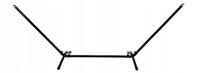 MOCNY STALOWY METALOWY STELAŻ NA HAMAK 300x90x110 CM 150KG SH101 CZARNY