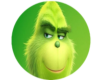 Opłatek na tort Grinch