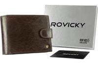 elegancki portfel męski z membraną antyskimmingową - rovicky
