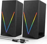 GŁOŚNIKI DO KOMPUTERA ZE ŚWIATŁEM RGB E-1062 USB, 3,5 mm AUX