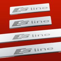 Listwa progowa AUDI A4 B6 SLINE Stal nierdzewna 304 połysk 4szt