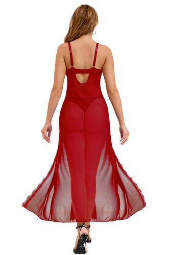 long, sexy red nightgown + thong s\m na Arena.pl