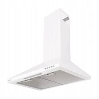 BIAŁY POCHŁANIACZ OKAP KUCHENNY KOMINOWY ŚCIENNY MAAN 50 CM FILTR LED