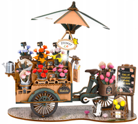 ROBOTIME Rolife Puzzle 3D DIY Wózek Z Kwiatami Riksza Blossom Cart Model