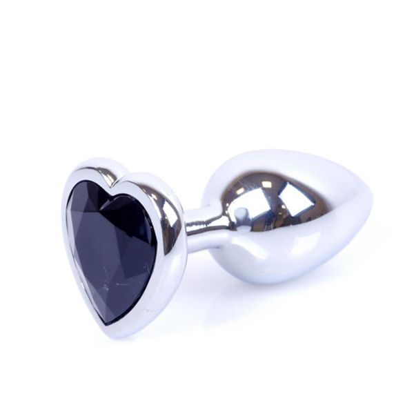 Plug-Jewellery Silver  Heart Plug- Black zdjęcie 10