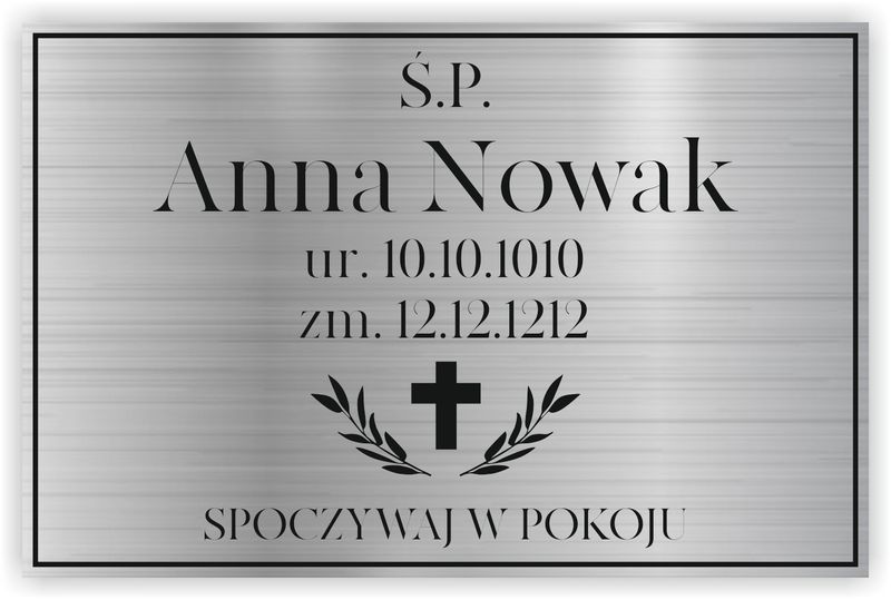 TABLICZKA NA GRÓB NAGROBKOWA TABLICA NAGROBNA zdjęcie 1
