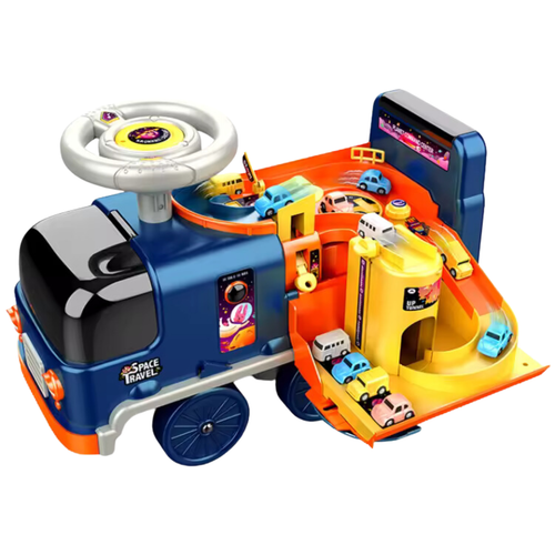 Autko Pojazd Kosmiczny 2W1 Jeździk 4 Autka Tor Samochodowy Dźwięki Światła na Arena.pl