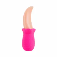 teazers tongue vibrator pink - model z elastyczną końcowką i wibracjami