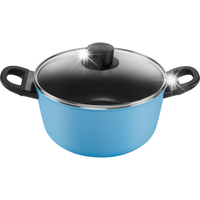 BALLARINI CAPRERA Garnek 2H z pokrywką 24 cm niebieski KERA GLOSS Italy