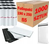 Foliopaki Kurierskie Białe B5 190x250mm - 1000 szt.