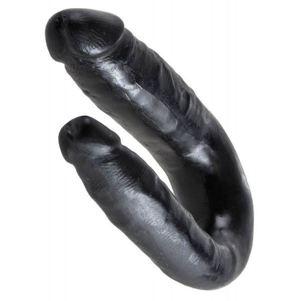 King Cock U-Shaped Small Dwustronne Dildo zdjęcie 3
