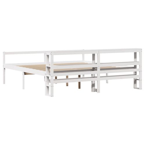 Łóżko dla seniora, z wezgłowiem, białe, 180x200 cm, sosnowe na Arena.pl