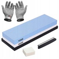 Ostrzałka Osełka Do Ostrzenia Noża Kamień Rękawiczki Zestaw 1000 4000