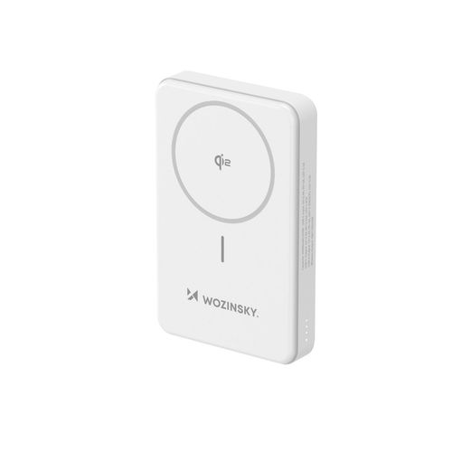 Powerbank magnetyczny Qi2 10000mAh z podstawką USB-A USB-C 22.5W PD - biały na Arena.pl