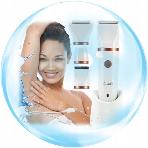 GOLARKA DAMSKA DEPILATOR DO CIAŁA BIKINI NÓG PACH WODOODPORNA USB 3W1 na Arena.pl