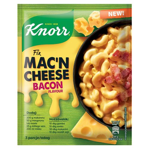Knorr FIX MAC'N CHEESE O SMAKU BEKONU !!! serowy sos do makaronu 33G na Arena.pl