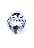 plug jewellery silver  heart plug  clear