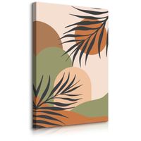 Obraz Na Płótnie Do Salonu Styl Boho Abstrakcja Palmy Kształty 70cm x 100cm