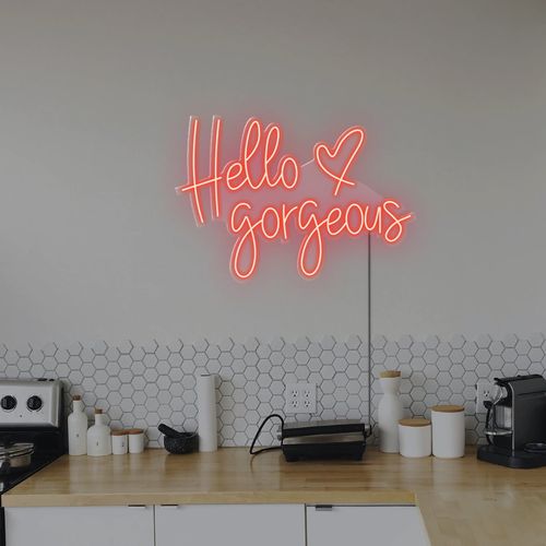 Napis LED Hello Gorgeous na Arena.pl