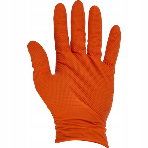 Rękawice nitrylowe GEKO Solid Grip pomarańczowe S 50 szt. na Arena.pl
