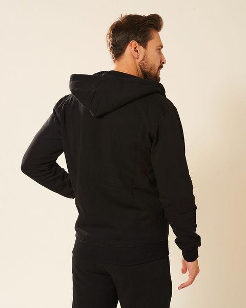 Bluza męska z kapturem czarna Ludwik Rozmiar - S zdjęcie 2