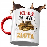 Kubek Czerwony Dla Dziadka Dzień Dziadka Prezent Z Nadrukiem Ze Zdjęciem