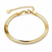 bransoletka na rękę stal chirurgiczna pozłacana 14k złotem, żyłka 5mm