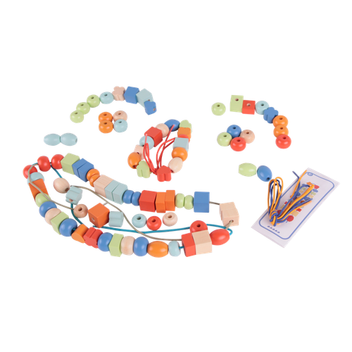 CLASSIC WORLD Drewniane Koraliki Do Nawlekania 96 elementów na Arena.pl