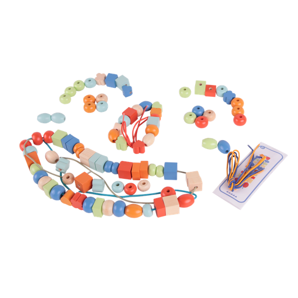 CLASSIC WORLD Drewniane Koraliki Do Nawlekania 96 elementów zdjęcie 5