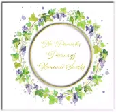 Karnet Kw Komunia. Wianek Z Winogronem