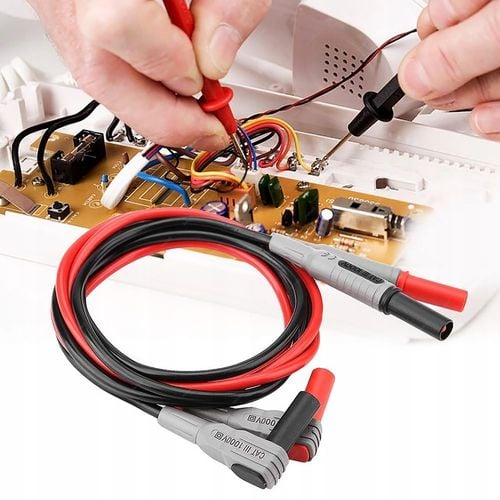 PRZEWODY POMIAROWE KABLE DO MIERNIKA SONDY DŁUGIE IGŁY CLEQEE P1033B na Arena.pl